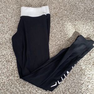 White/black PINK leggings